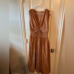Abercrombie & Fitch Ruched Midi Sundress